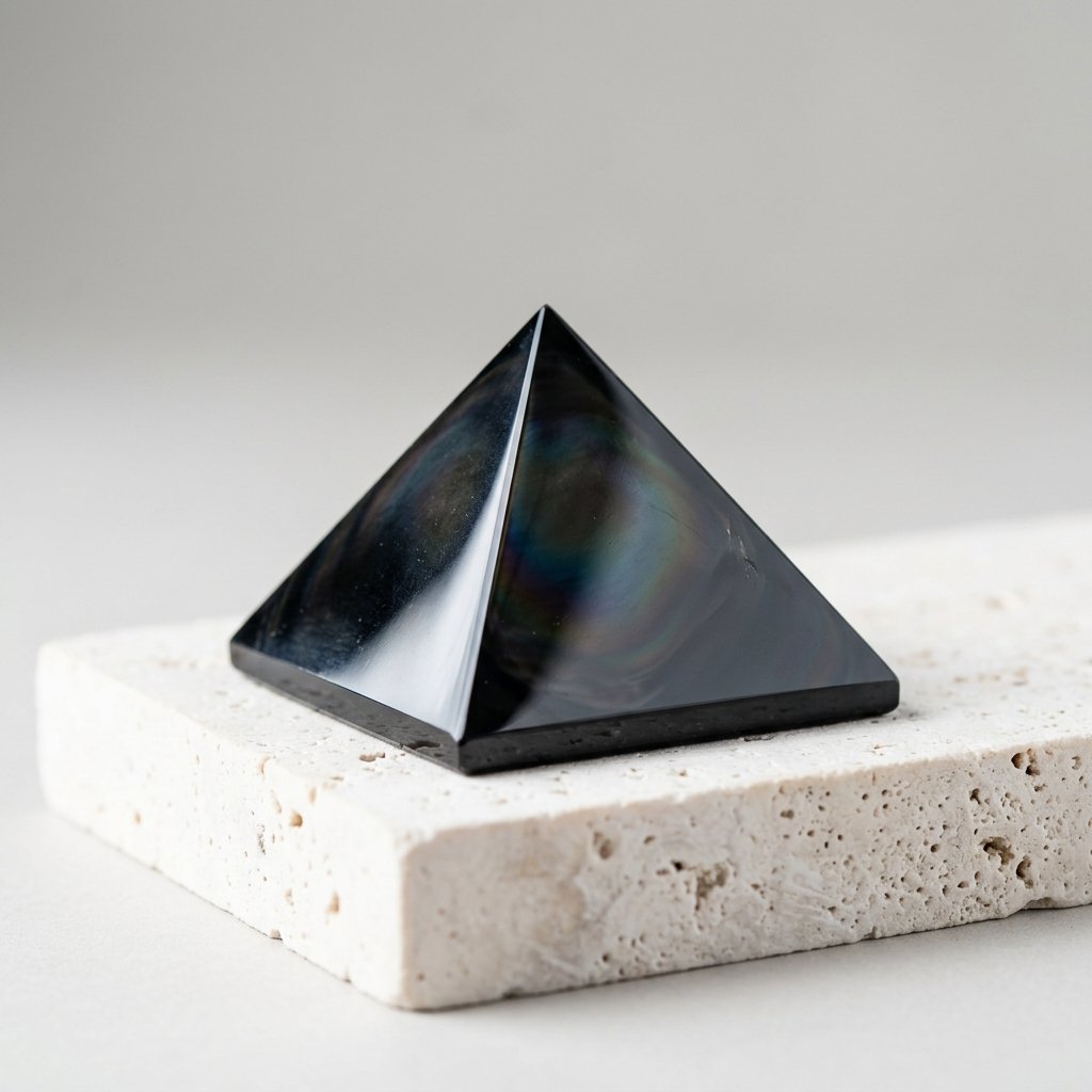 Black Obsidian Shield Pyramid (2.5 inch)