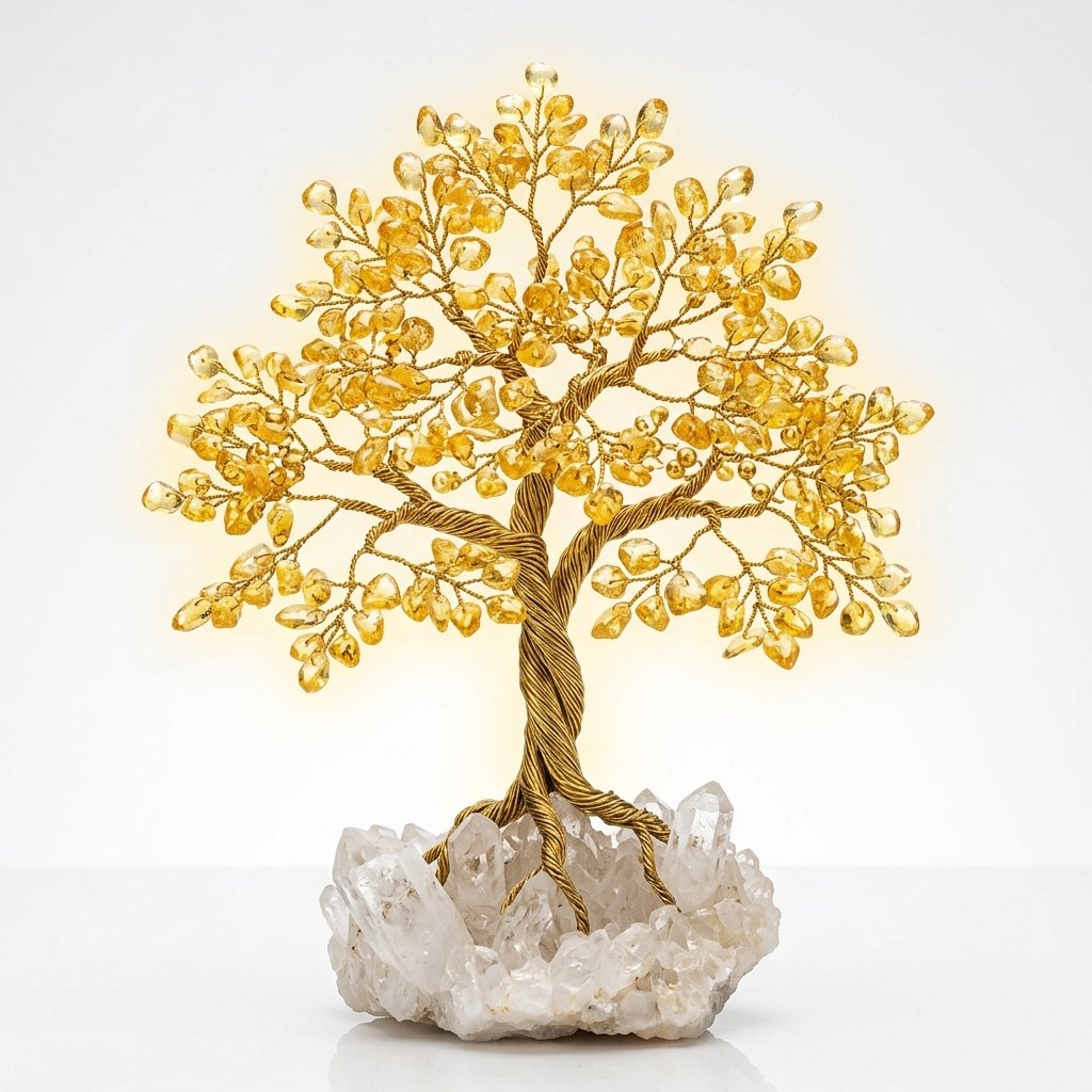Citrine Crystal Money Tree (300 Beads for Abundance)