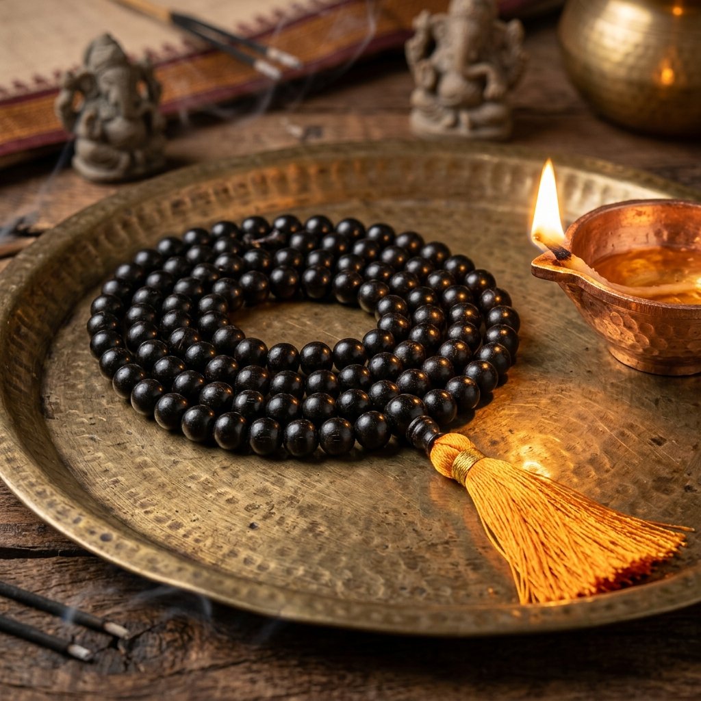 Authentic Karungali Ebony Wood 108 Mala (8mm)